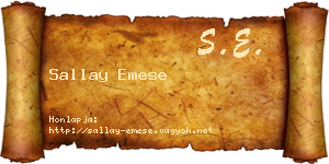 Sallay Emese névjegykártya